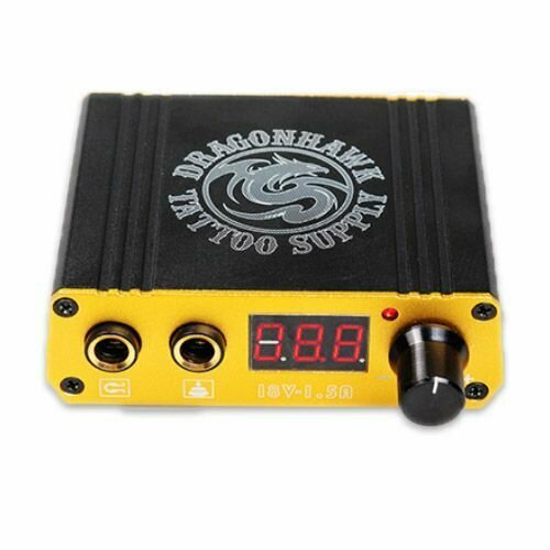 Блок питания для тату и перманентного макияжа DragonHawk P077 Gold золотистый, gold