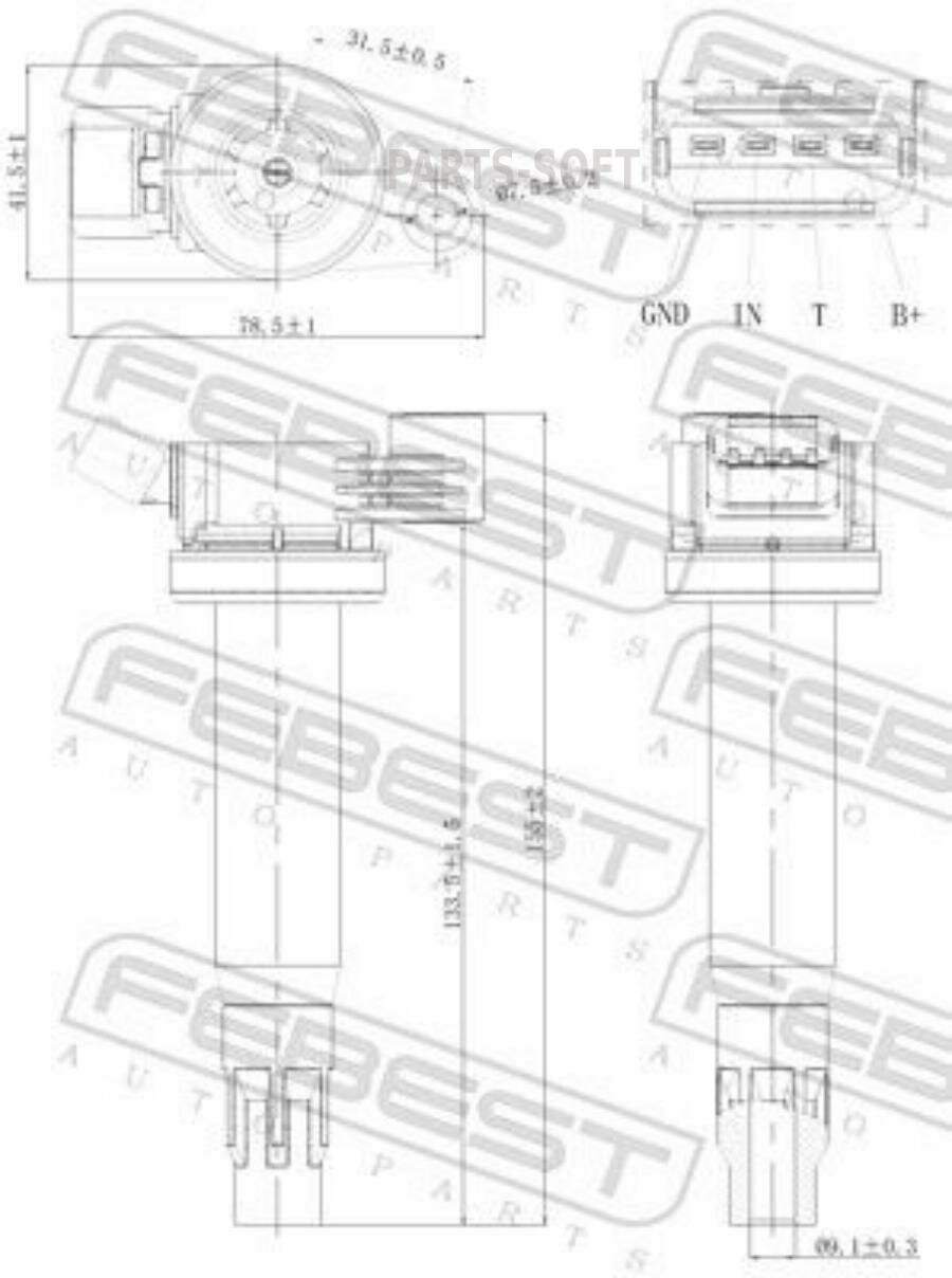 FEBEST 01640-010 катушка зажигания TOYOTA HIGHLANDER ACU2# MCU2# 2000.11-2007.05 [US]