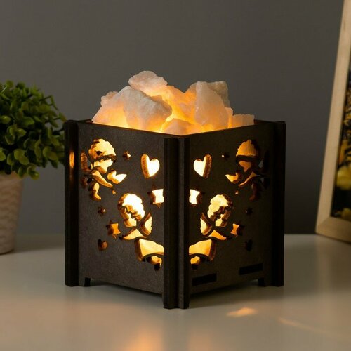 Соляной светильник Корзина Б Ангелы E14 15Вт 18кг диммер 14х14х18 см 3828₽