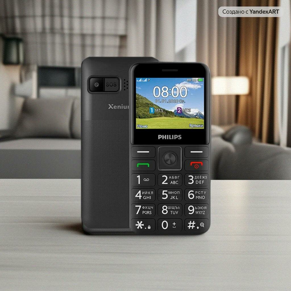 Телефон Philips Xenium E207, 2 SIM, черный