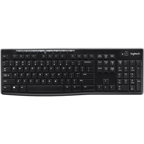 Клавиатура Logitech Wireless Keyboard K270 клавиатура для smarttv logitech wireless touch k400 plus black 920 007147