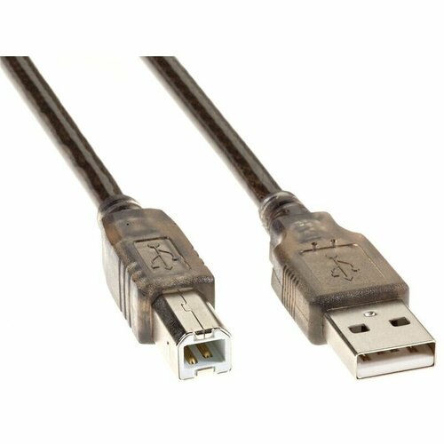 кабель удлинительный usb2 0 telecom am af прозрачная изоляция 5m vus6956t 5m Кабель Telecom USB 2.0 Type-AM - USB 2.0 Type-BM 5м