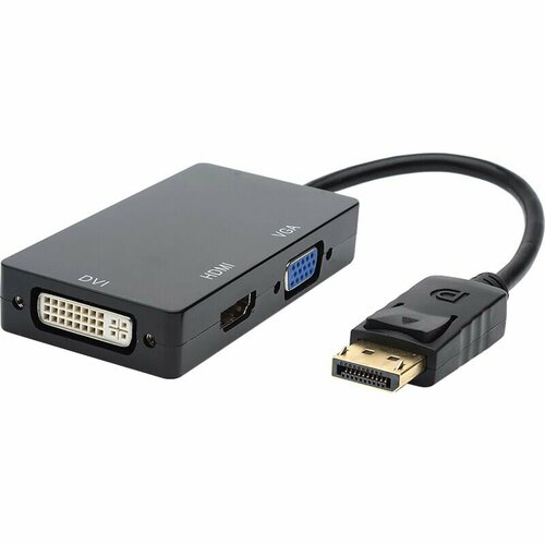 Переходник Atcom DisplayPort M/HDMI+VGA+DVI (AT6854) аксессуар atcom displayport m hdmi vga dvi 10cm at6854