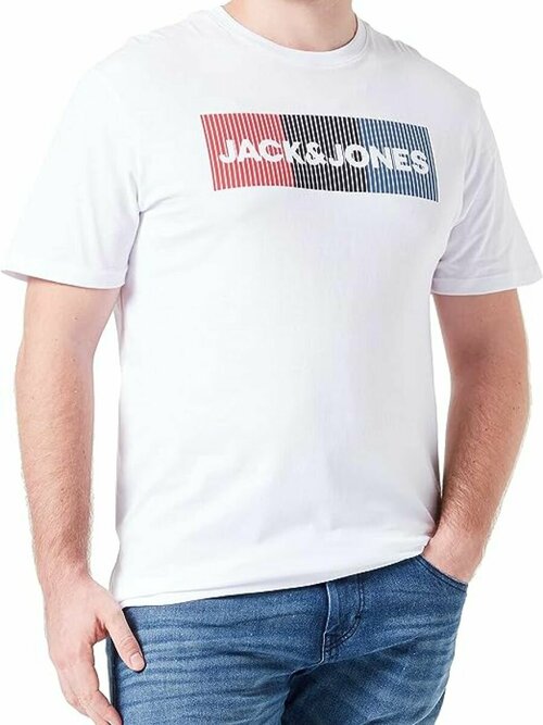 Футболка Jack & Jones, размер 46, белый