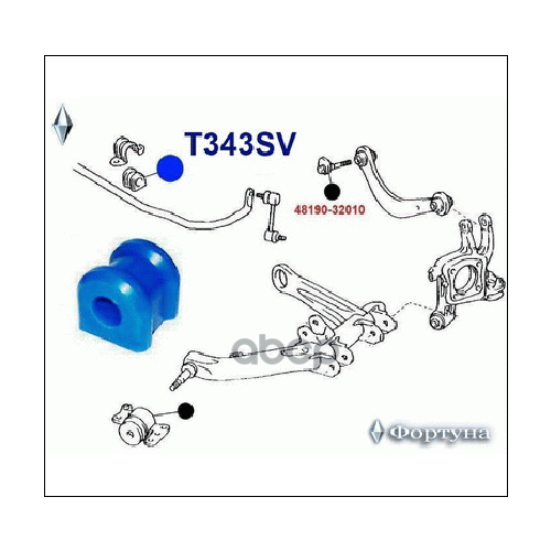 Втулка Стабилизатора Фортуна T343sv Фортуна арт. T343SV