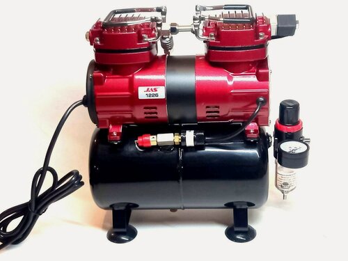 Изображение товара Компрессор 1226, с регулятором давления, автоматика, два режима работы, ресивер, два цилиндра