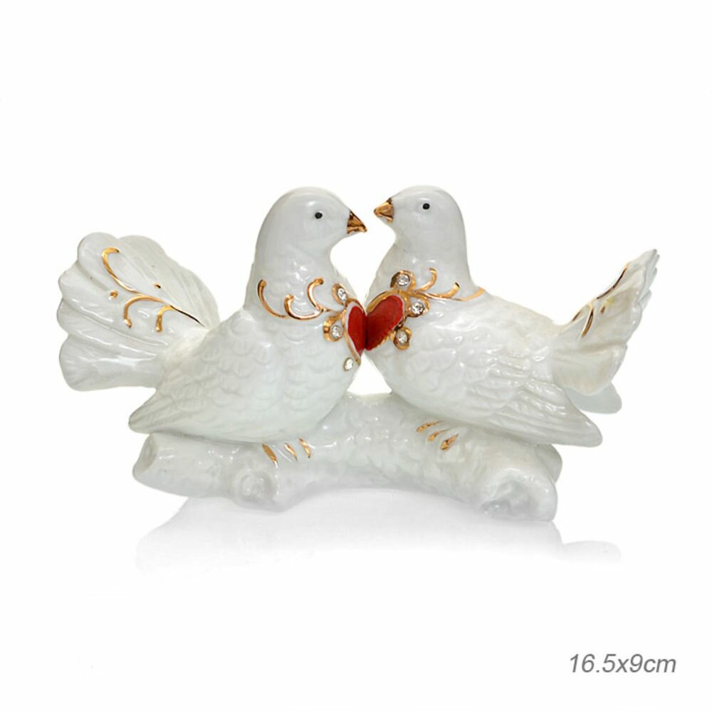 фото Статуэтка Влюбленные голуби 16,5х9 см (арт. В2468А)
