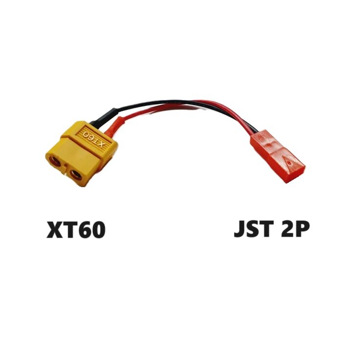 Переходник XT60 на JST 2P 2pin SM-2p (папа / мама) 132 разъем ХТ-60 желтый XT-60 на JST-2P штекер аккумулятор р/у батарея