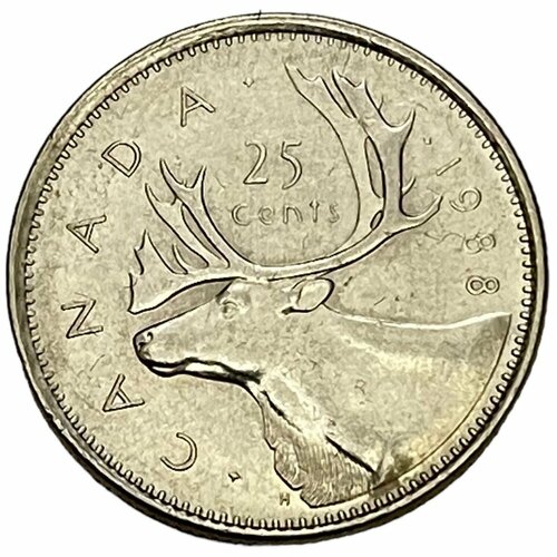 Канада 25 центов 1988 г. канада 25 центов 1872 г