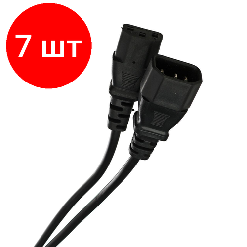 Комплект 7 штук, Кабель UPS, 1.8 м, 220v, медь, Telecom, TE001-CU0.5-1.8M комплект 7 штук кабель ups 1 8 м 220v медь telecom te001 cu0 5 1 8m