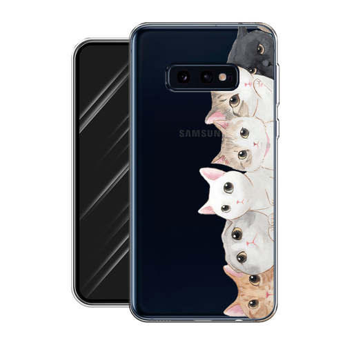 Силиконовый чехол на Samsung Galaxy S10E / Самсунг Галакси S10E Котики, прозрачный силиконовый чехол на samsung galaxy s10e самсунг галакси s10e корги отдыхает прозрачный