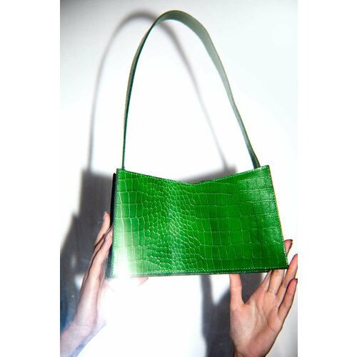 фото Сумка tilkian_зеленая, фактура под рептилию, зеленый 2jin