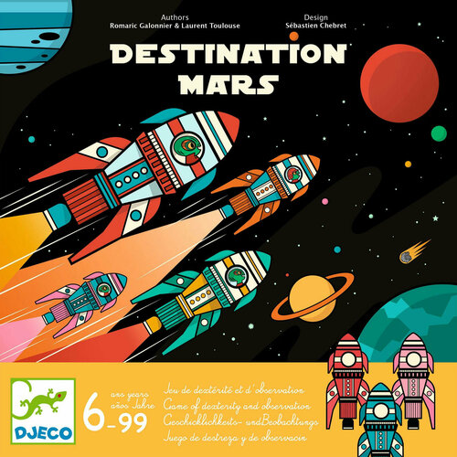 игра настольная серии games собери кокосы djeco Djeco Игра настольная серии GAMES Вперед к Марсу! DJ08582