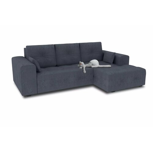 Угловой диван-кровать Питсбург тёмно-серый 64450₽