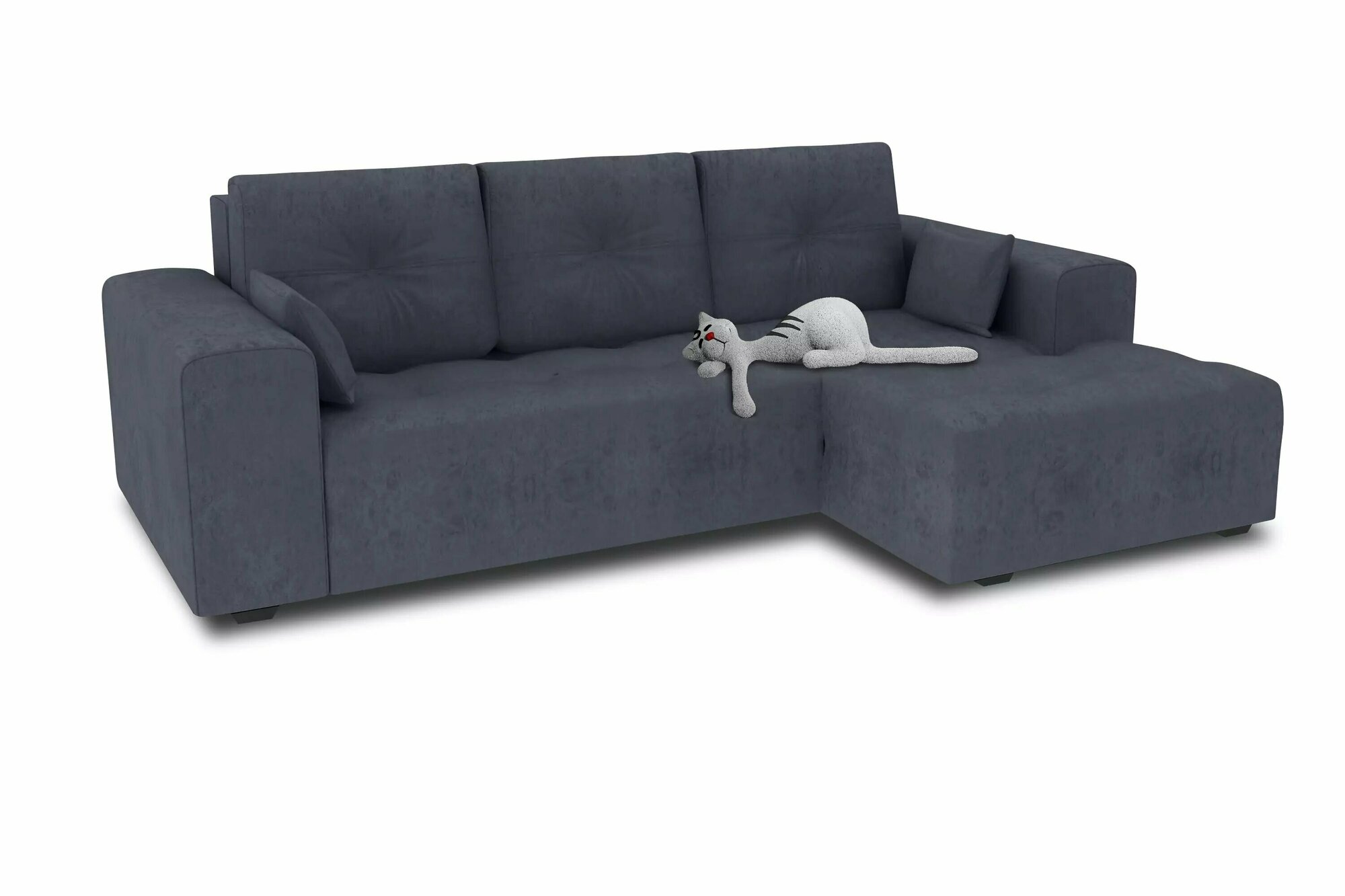 Угловой диван-кровать Питсбург тёмно-серый