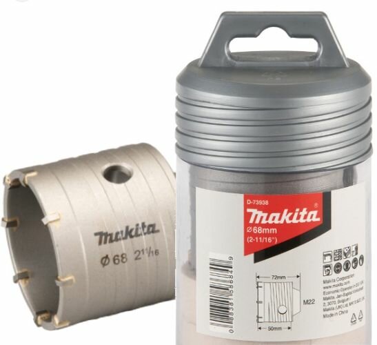 Твердосплавная коронка Makita SDS-PLUS 68х72 мм, M22 , - фото №16