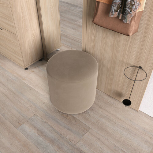 Изображение товара Пуф OCEAN, круглый, в прихожую, 40х40 см, антивандальный велюр, коричневый