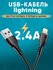 USB - кабель Lightning Borofone BX51 / Кабель для зарядки и перед...