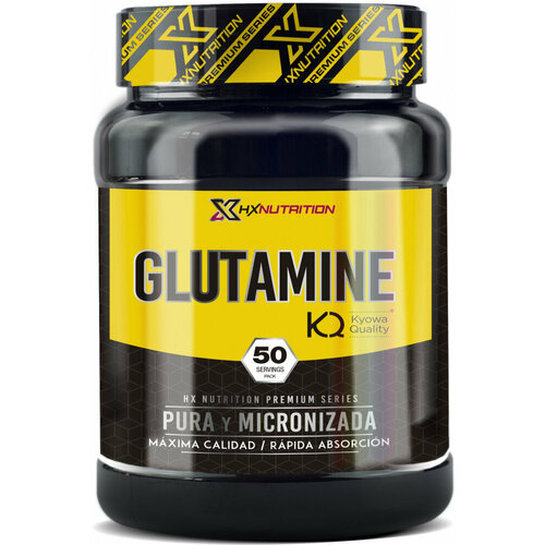 фото Аминокислоты bcaa (бцаа), hx nutrition, premium glutamine, 500 г, нейтральный
