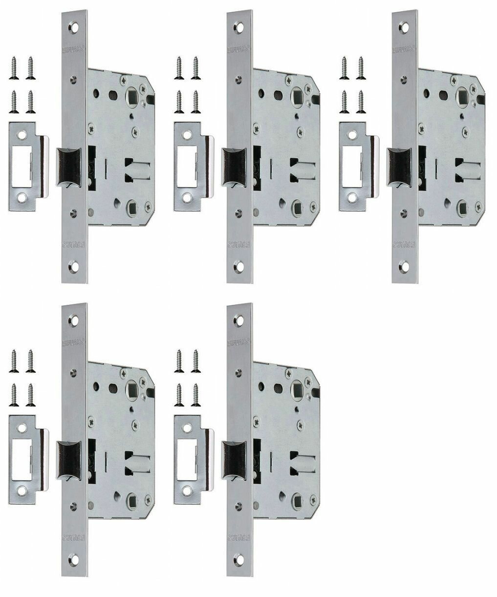 Защелка врезная FUARO F72-50 CP хром металлический язычок (комплект 5 штук)