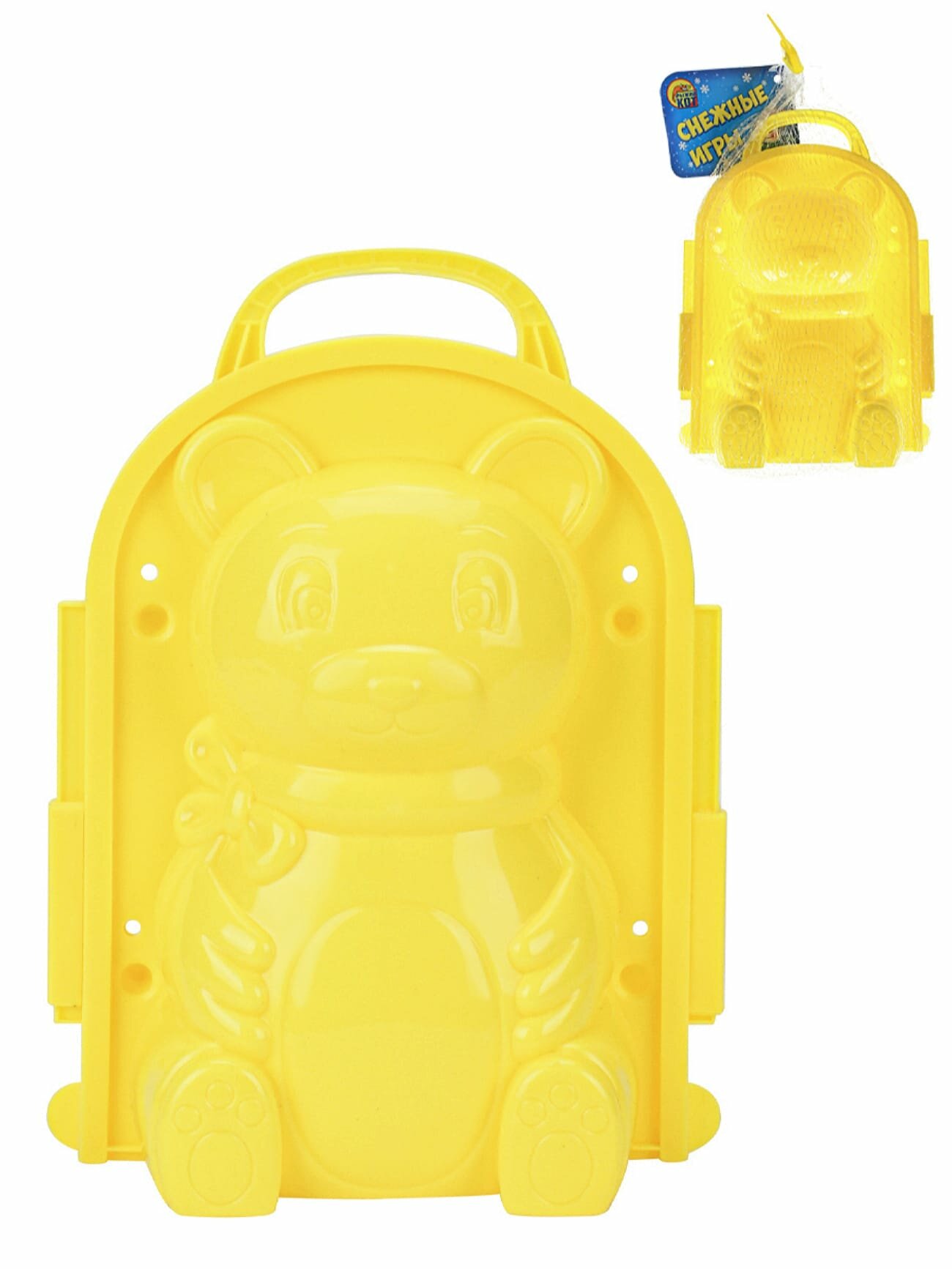 фото Форма для снега Котенок (пластик) (в сетке) СЛ-1552, (Рыжий кот) ()