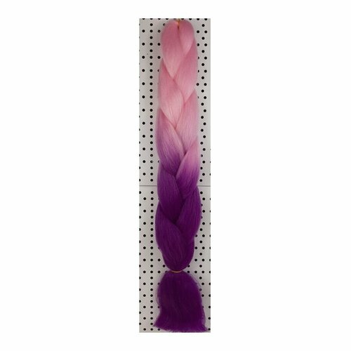 Канекалон-коса двухцветная, розово-фиолетовая B42, 60 см, 100 гр, 1 шт
