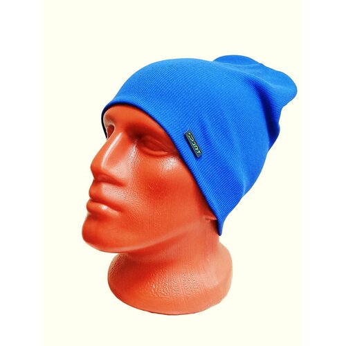 фото Шапка бини scandza, размер 56-60, зеленый, синий