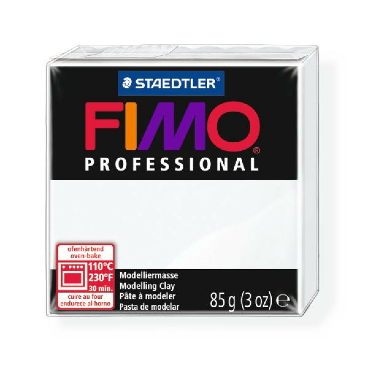 FIMO professional полимерная глина, запекаемая в печке, уп. 85г цв. белый, 8004-0