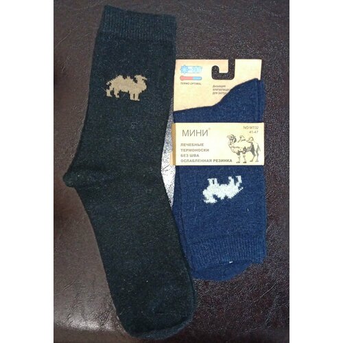 фото Носки , 2 пары, размер 41-47, синий, черный вашехобби