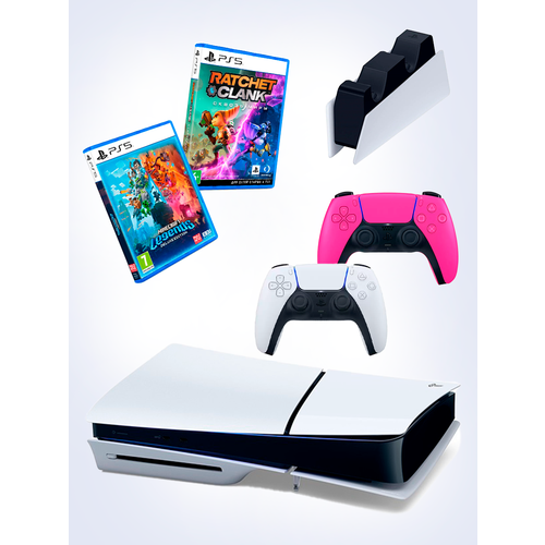 Купить PS5 (ПC5) Игровая приставка Sony PlayStation 5 Slim disc + 2-й ...