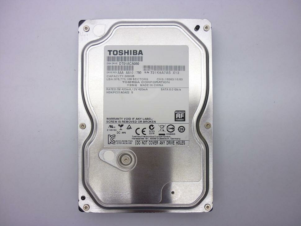 Жесткий диск 3.5 HDD 500GB Toshiba