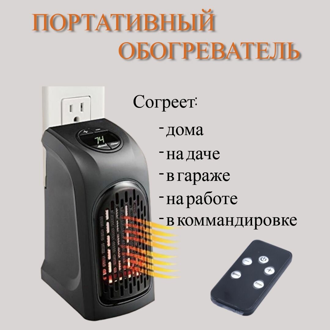 Обогреватель маленький для дома портативный обогреватель с пультом