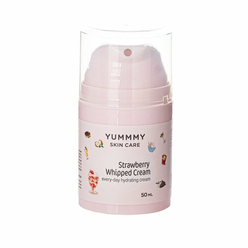 YUMMMY Увлажняющий крем для лица взбитые сливки С клубникой, 50мл