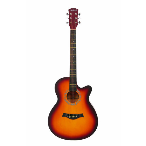 Акустическая гитара 40 Belucci BC4020 BS (SB), санберст акустическая гитара голубая с рисунком размер 40 дюймов jordani j4040 skelet