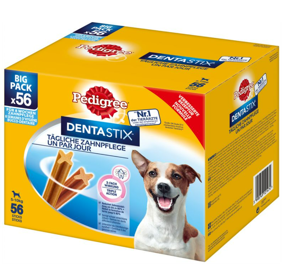 Лакомство Pedigree "Denta Stix", для собак мелких пород, 8 упаковок по 7 палочек Германия