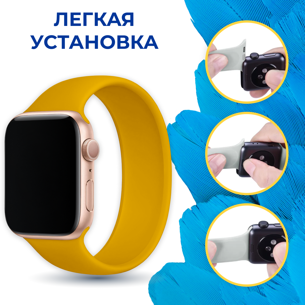 Силиконовый ремешок на Apple Watch 1-9, SE 38, 40, 41 мм / Спортивный монобраслет на часы Эпл Вотч 1, 2, 3, 4, 5, 6, 7, 8, 9 и СЕ / Серый