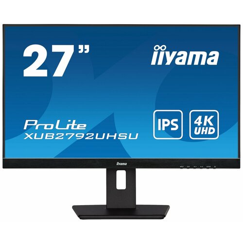 Монитор Iiyama 273840x2160 Iiyama ProLite XUB2792UHSU-B5 матрица IPS Матовая Встроенные колонки Регулировка высоты 4694900₽