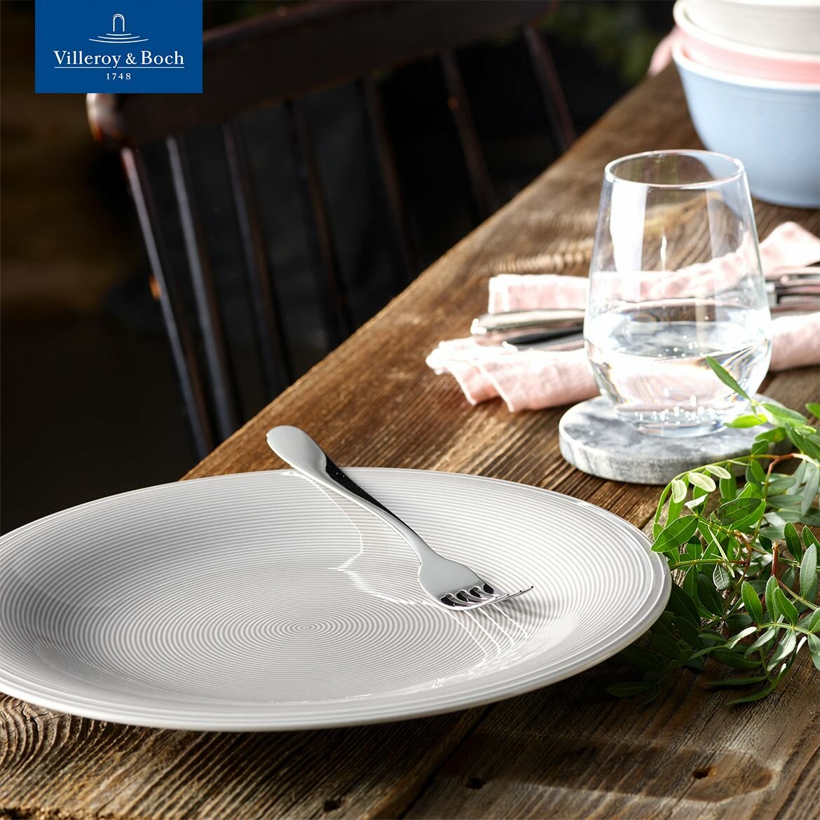 фото Плоская тарелка Color Loop Stone, like. by Villeroy & Boch, 28,5 см, Премиум-Фарфор