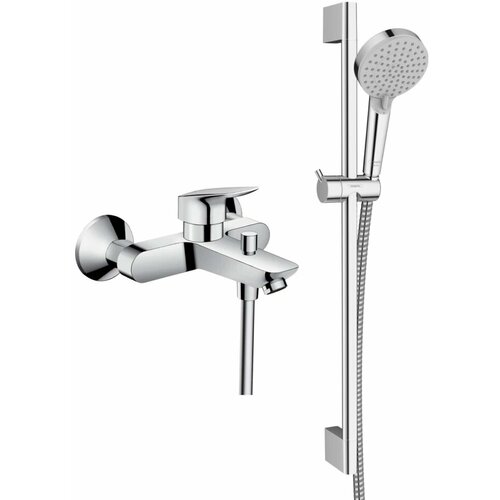 Смеситель для ванны Hansgrohe Logis 71400000 + 26275000 смеситель для ванны с душем hansgrohe logis 71400000