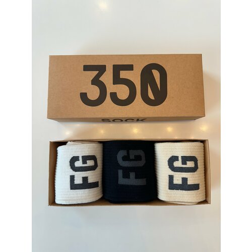 фото Носки essentials, 3 пары, размер 39/43, бежевый, черный, белый