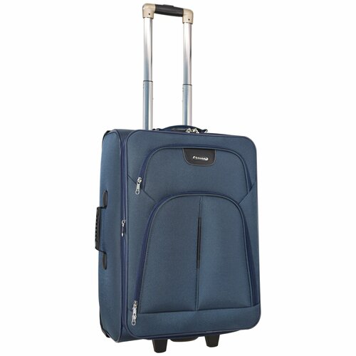 фото Чемодан rion+ 412navy, 88 л, размер l, синий