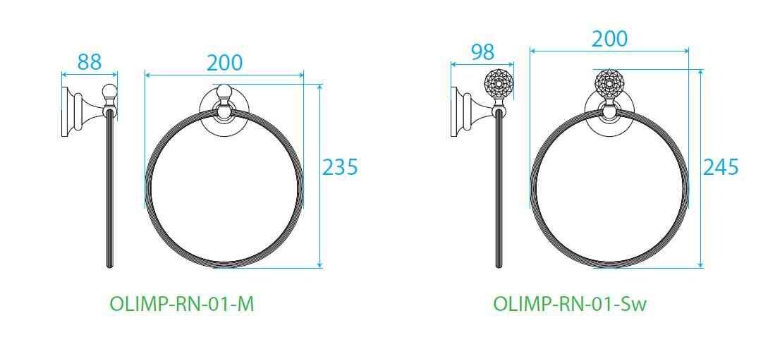 Полотенцедержатель CEZARES OLIMP-RN-02-M