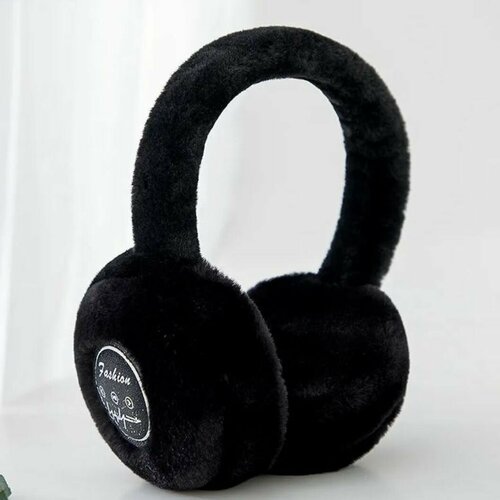 Детские беспроводные Bluetooth-наушники с мехом черные 1299₽