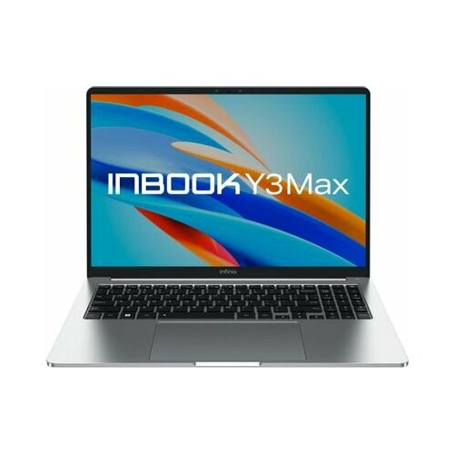 Ноутбук INFINIX Inbook Y3 Max YL613 71008301570, 16, IPS, Intel Core i5 1235U 1.3ГГц, 10-ядерный, 16ГБ LPDDR4x, 512ГБ SSD, Intel Iris Xe graphics, без операционной системы, серебристый ноутбук infinix inbook y3 max 12th yl613 71008301568 16