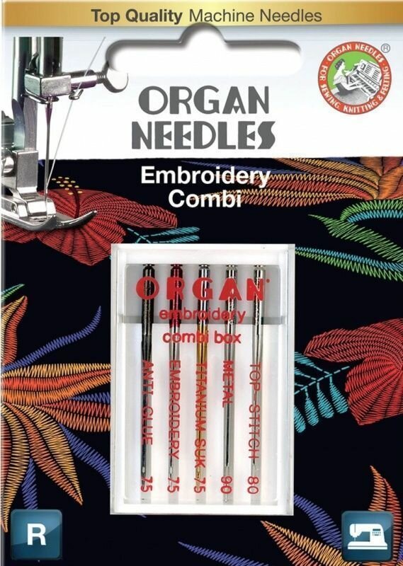 Иглы ORGAN вышивальные 5/COMBI Box Blister