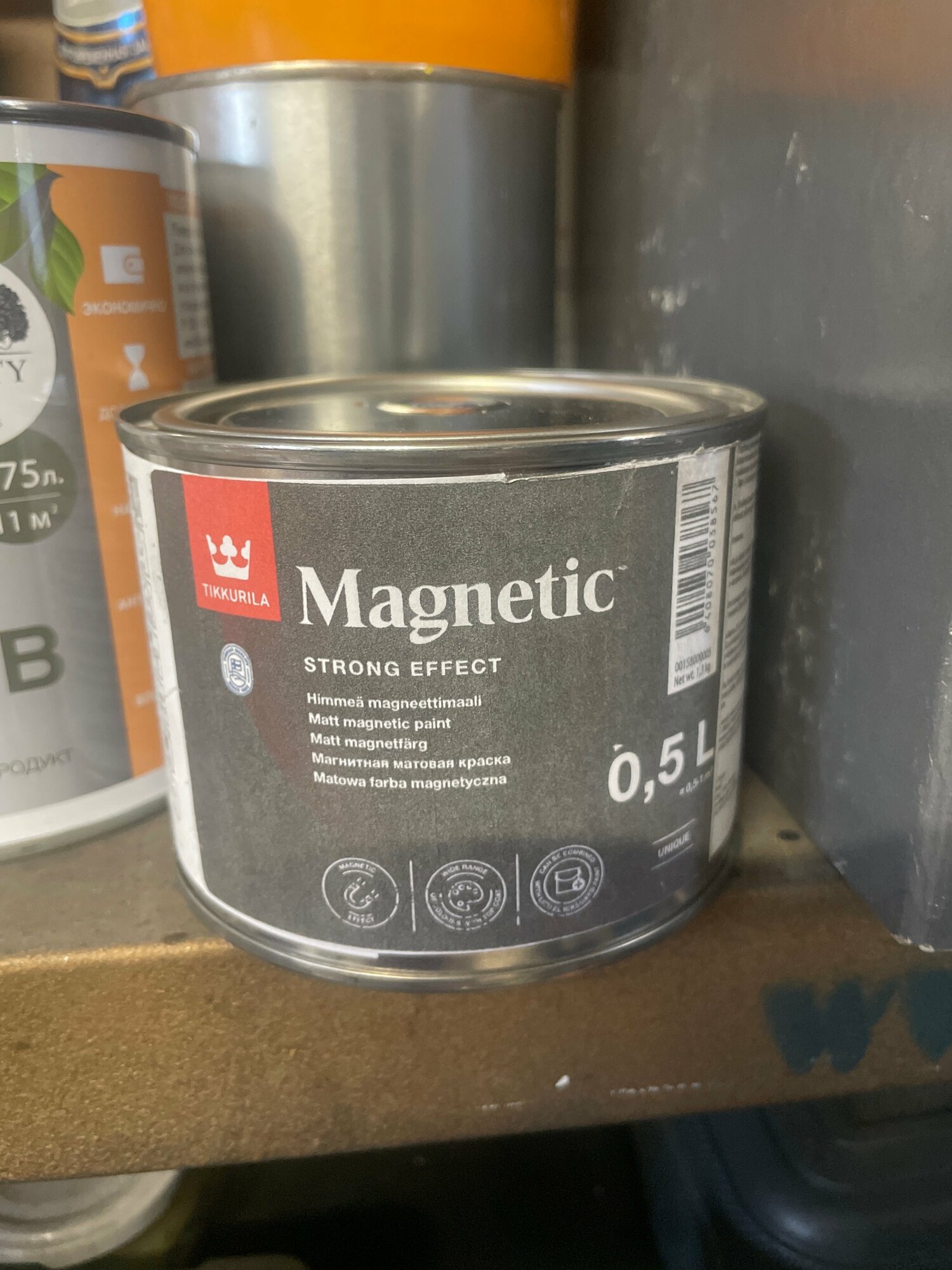 Краска Tikkurila MAGNETIC магнитная 0.5 л - фото №12