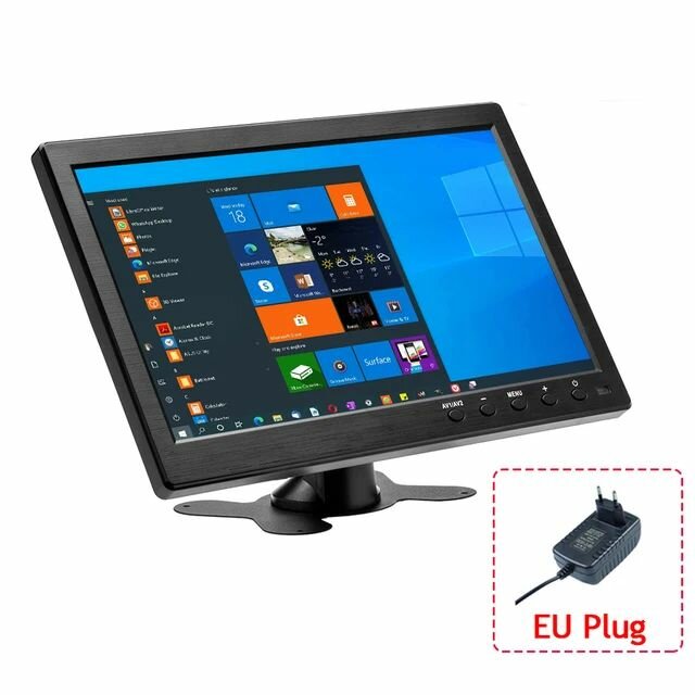 Портативный ЖК-монитор Podofo, 10,1 дюйма, 2 канала, HDMI, VGA — фото 8