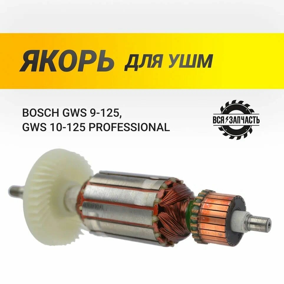 Якорь (ротор) для УШМ GWS 9 /125 -10 /125 PROFISSIONAL (830(P)VZ)