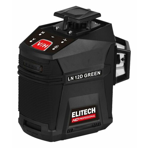 Лазерный уровень (нивелир) ELITECH HD LN 12D GREEN 3 линии, зеленый луч, кейс