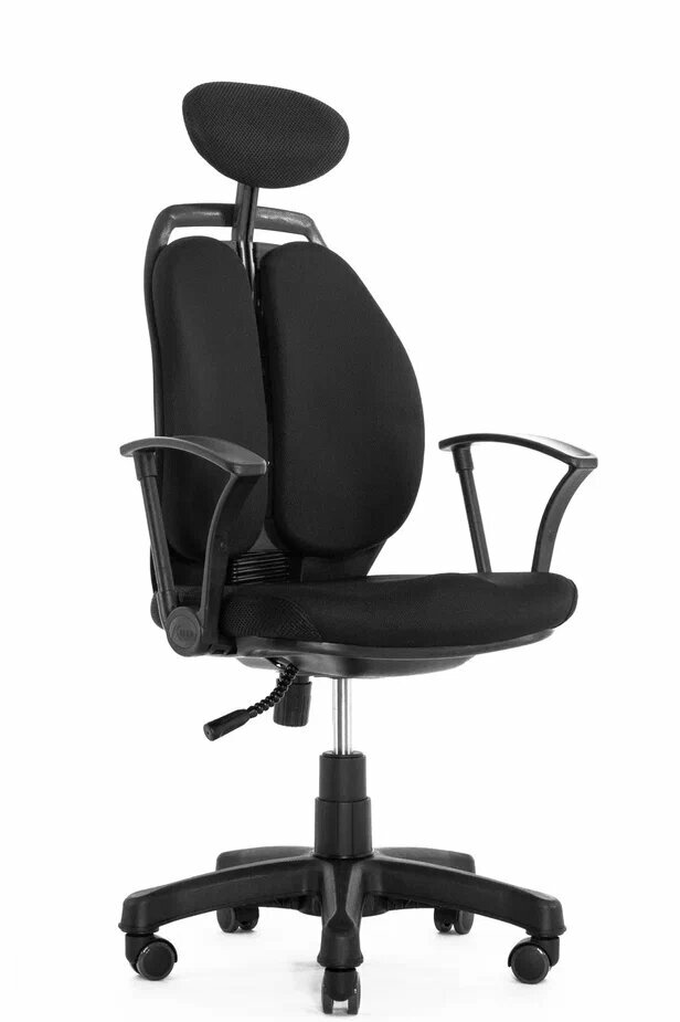 Компьютерное эргономичное кресло New Trans с системой анатомической адаптации, цвет: черный